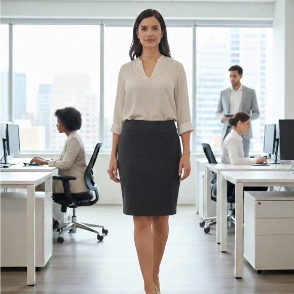 Ellen Tracy Dresses & Skirts - Ellen Tracy Charcoal Pencil Skirt
